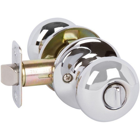 Delaney Hardware Saxon Polished Chrome Bed/Bath Door Knob KS1026